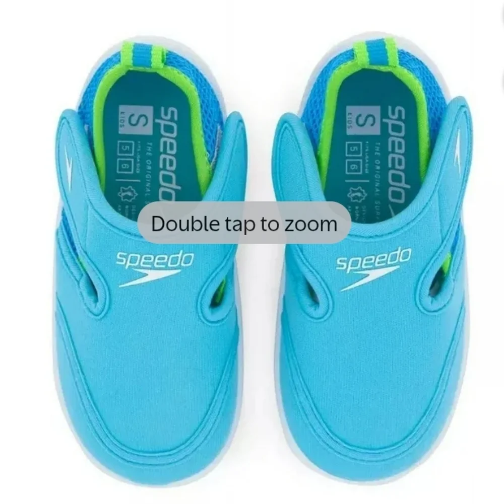 🛍 Speedo Kids Water Shoes - Aqua and Lime, Size XL, 11/12